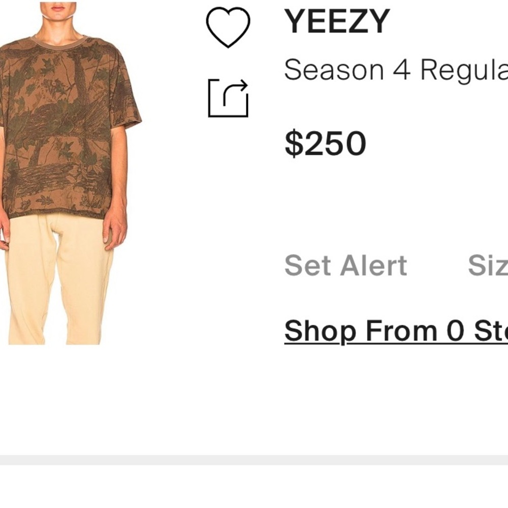 Yeezy Season 4 Over Sized Camo Shirt